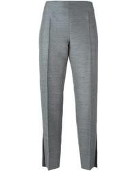 Женские серые шелковые брюки со складками от Calvin Klein Collection