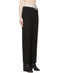 Женские серые шелковые брюки от Maison Margiela