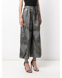 Женские серые шелковые брюки от Talbot Runhof