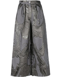 Женские серые шелковые брюки от Talbot Runhof