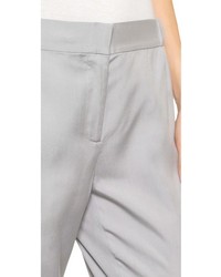 Женские серые шелковые спортивные штаны от Tibi