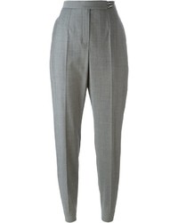 Женские серые шерстяные брюки-галифе от Lanvin