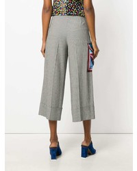 Серые шерстяные брюки-кюлоты от Marco De Vincenzo