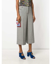 Серые шерстяные брюки-кюлоты от Marco De Vincenzo