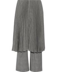 Женские серые шерстяные брюки со складками от Facetasm