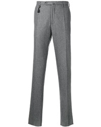 Мужские серые шерстяные брюки от Incotex