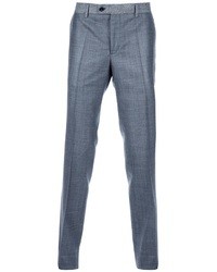 Мужские серые шерстяные классические брюки в шотландскую клетку от Moschino