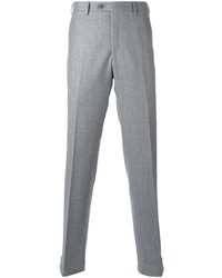 Мужские серые шерстяные классические брюки от Brioni