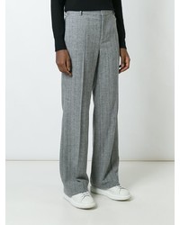 Женские серые шерстяные классические брюки от Calvin Klein Collection