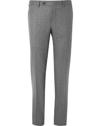 Мужские серые шерстяные классические брюки от Canali