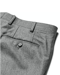 Мужские серые шерстяные классические брюки от Canali