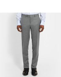 Мужские серые шерстяные классические брюки от Canali