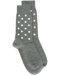 Женские серые шерстяные носки с принтом от No.21