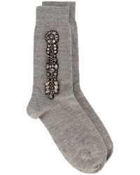 Женские серые шерстяные носки от No.21