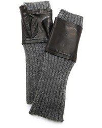 Женские серые шерстяные перчатки от Carolina Amato