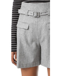 Женские серые шерстяные шорты от Diane von Furstenberg