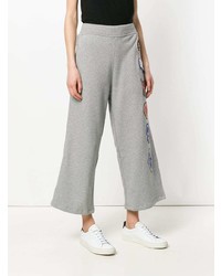 Серые широкие брюки с принтом от Opening Ceremony