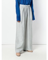 Серые широкие брюки от Christian Wijnants