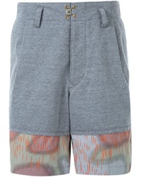 Мужские серые шорты в стиле пэчворк от Kolor