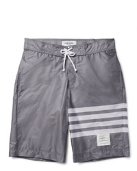 Серые шорты для плавания в горизонтальную полоску от Thom Browne