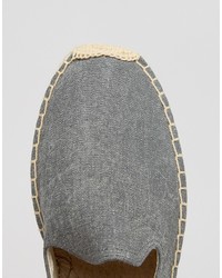 Мужские серые эспадрильи из плотной ткани от Soludos