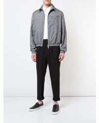 Мужской серый бомбер с принтом от Siki Im