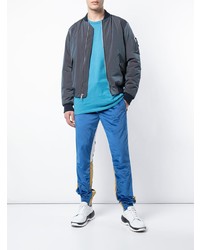 Мужской серый бомбер от John Elliott