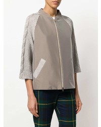 Женский серый бомбер от Herno