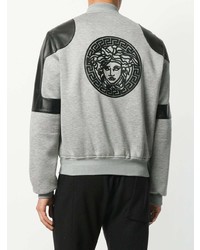 Мужской серый бомбер от Versace