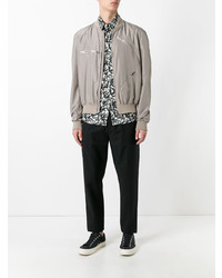 Мужской серый бомбер от Les Hommes Urban