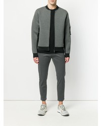 Мужской серый бомбер от Karl Lagerfeld