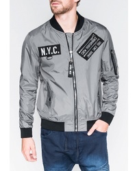 Мужской серый бомбер от OMBRE
