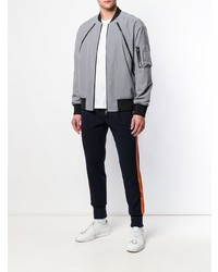 Мужской серый бомбер от Karl Lagerfeld