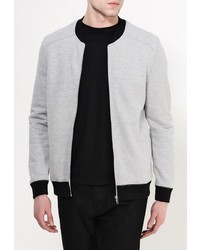 Мужской серый бомбер от Topman