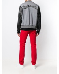 Мужской серый бомбер от Versace
