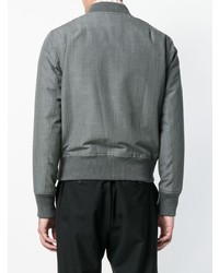Мужской серый бомбер от AMI Alexandre Mattiussi