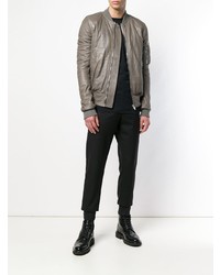 Мужской серый бомбер от Rick Owens