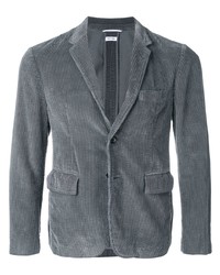 Серый вельветовый пиджак