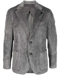 Мужской серый вельветовый пиджак от Lardini