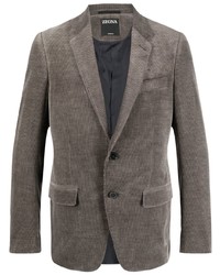 Мужской серый вельветовый пиджак от Zegna