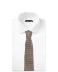 Мужской серый вязаный галстук от Tom Ford