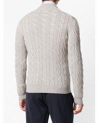 Мужской серый вязаный кардиган от Barba