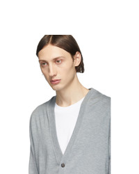 Мужской серый вязаный кардиган от Maison Margiela