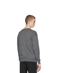 Мужской серый вязаный кардиган от Moschino