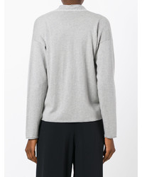 Женский серый вязаный кардиган от Le Tricot Perugia