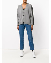 Женский серый вязаный кардиган от MM6 MAISON MARGIELA