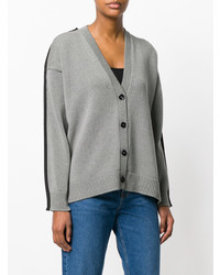 Женский серый вязаный кардиган от MM6 MAISON MARGIELA