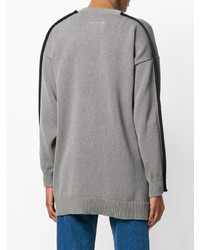 Женский серый вязаный кардиган от MM6 MAISON MARGIELA
