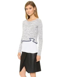 Серый вязаный короткий свитер от Sachin + Babi