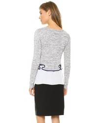 Серый вязаный короткий свитер от Sachin + Babi